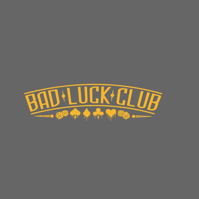 JDM Rear Window Car Decal Windshield Sticker Banner Rocker Side Back Window Bad Luck Club Suits Dice Poor Choices