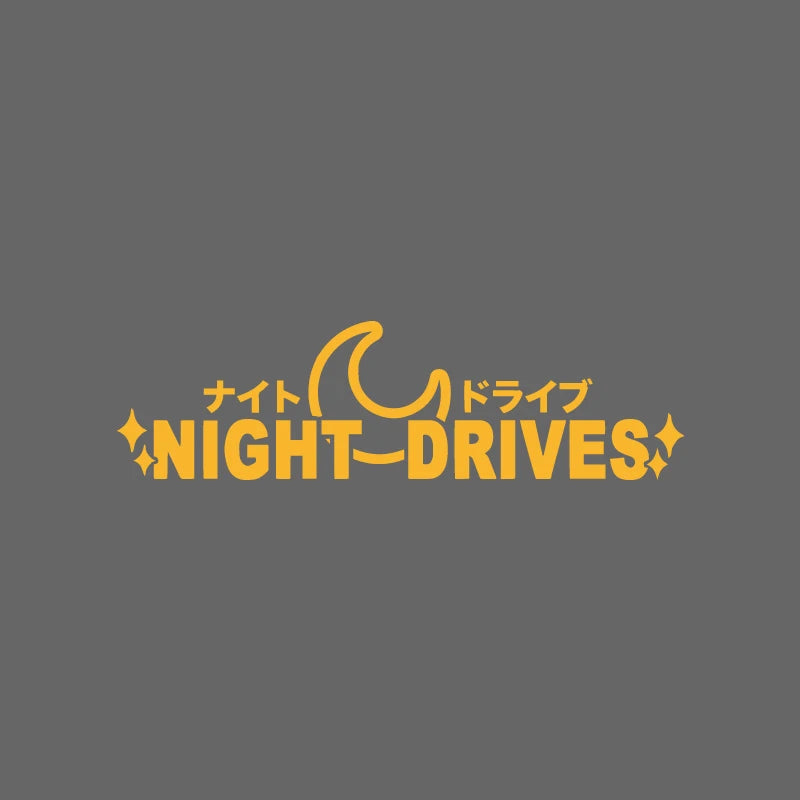 NIGHT DRIVES JDM windshield side window body modification personality pull flower waterproof car sticker motorcycle  car sticker