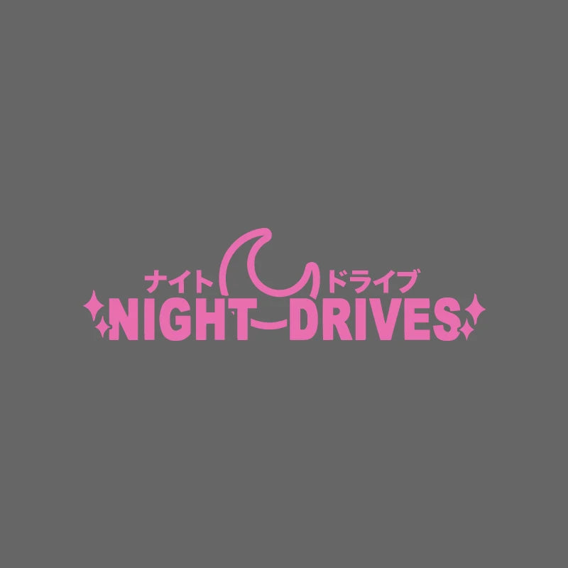 NIGHT DRIVES JDM windshield side window body modification personality pull flower waterproof car sticker motorcycle  car sticker