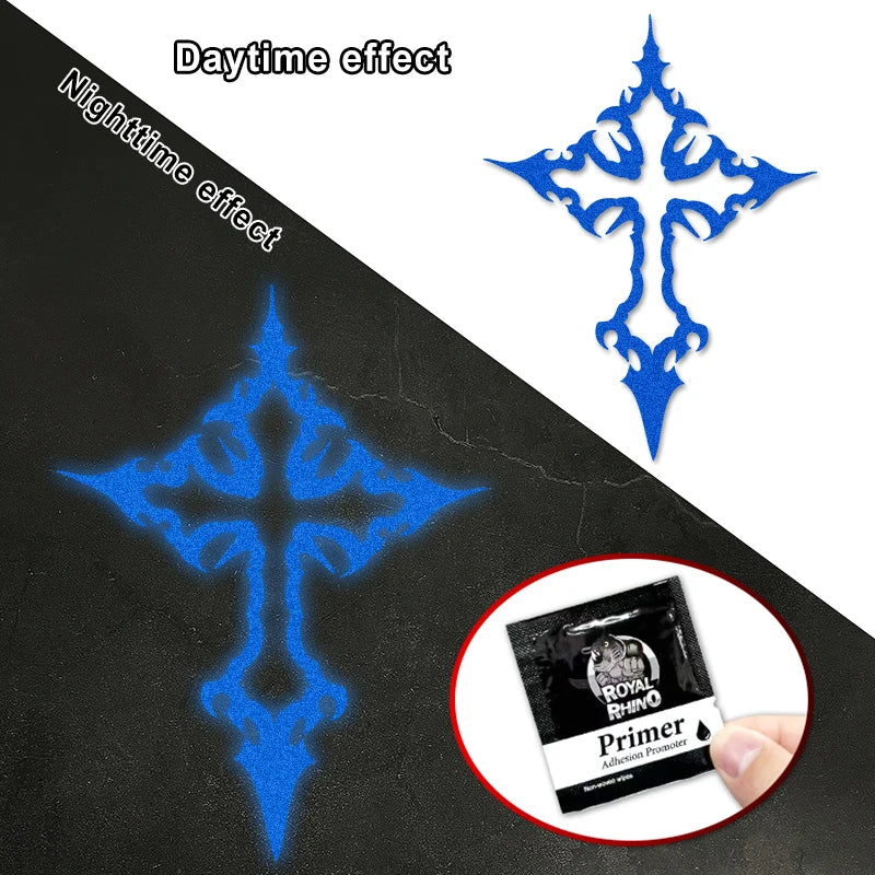 1PC Reflective Gothic Cross Car Stickers Waterproof Vinyl Decals for Auto Window Trunk Door Body for Your Car Faith Expression