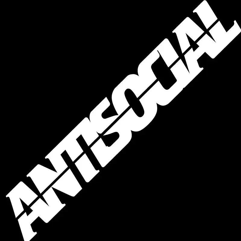 Antisocial Car Sticker Windshield Banner Night Run JDM Sport Competition Style Waterproof Sunscreen Decorative Vinyl Decals