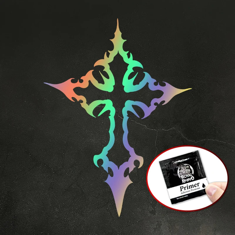 1PC Reflective Gothic Cross Car Stickers Waterproof Vinyl Decals for Auto Window Trunk Door Body for Your Car Faith Expression