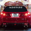 Never Give Up in Japanese Car Sticker Decal Windshield Banner for JDM Windscreen Bumper Auto Vehicle Decor