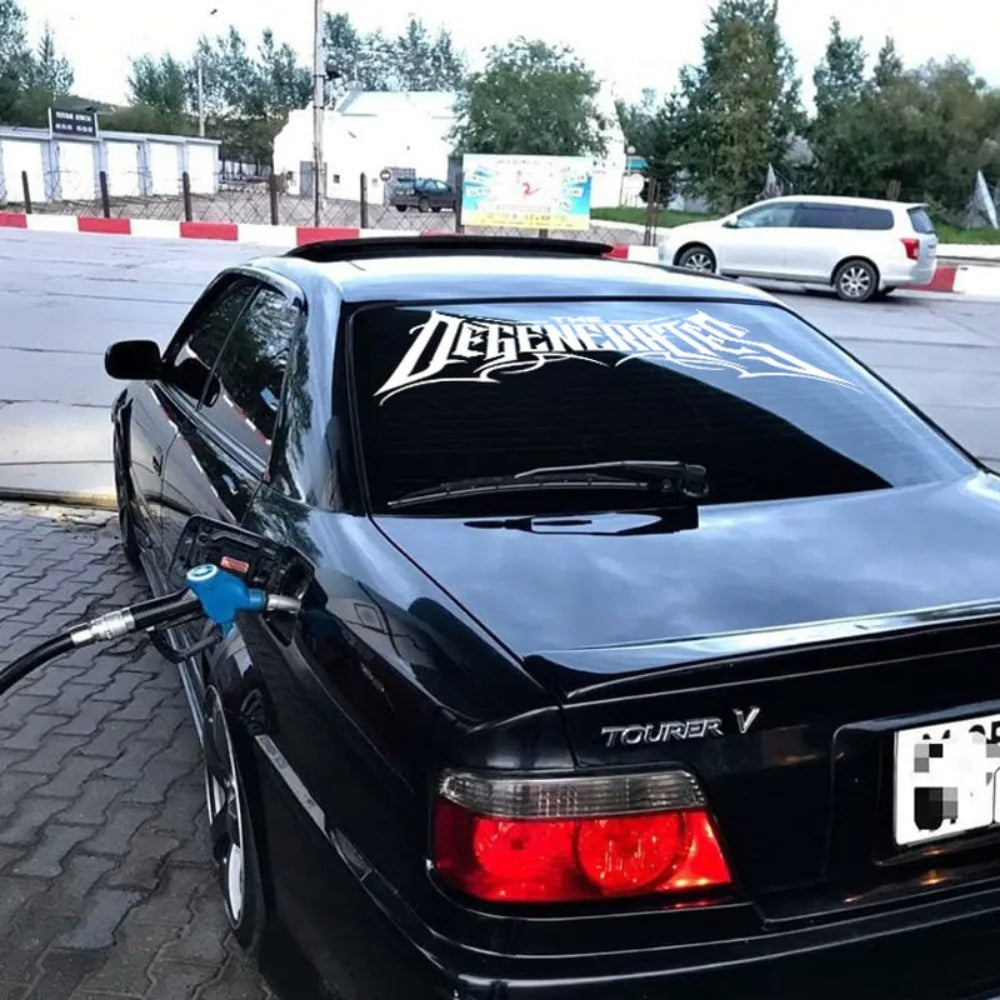 1pc THE DEGENERATES JDM Sport Decor Windshield Banner Decal Waterproof Vinyl Sticker for Car Truck Front Windshield Auto Body