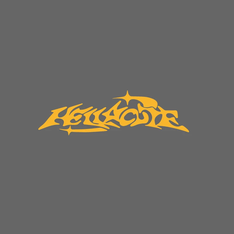 Hellacute Banner JDM Rear Window Car Decal Windshield Sticker Banner Rocker Side Back Window Car and Motorcycle Stickers