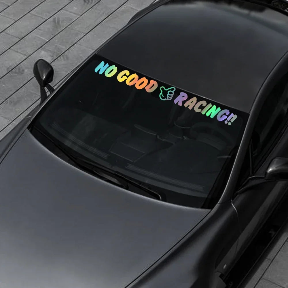 JDM Creative No Good Racing Graphics Decor Sticker Car Windshield Window Decal For Audi BMW Toyota Volkswagen Honda Nissan BYD