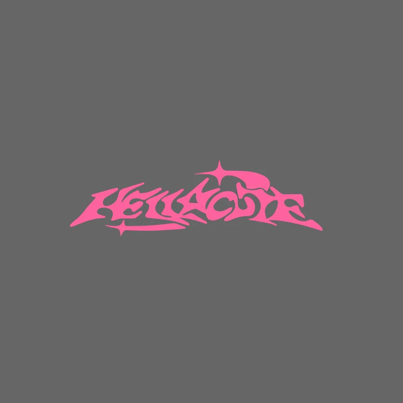 Hellacute Banner JDM Rear Window Car Decal Windshield Sticker Banner Rocker Side Back Window Car and Motorcycle Stickers