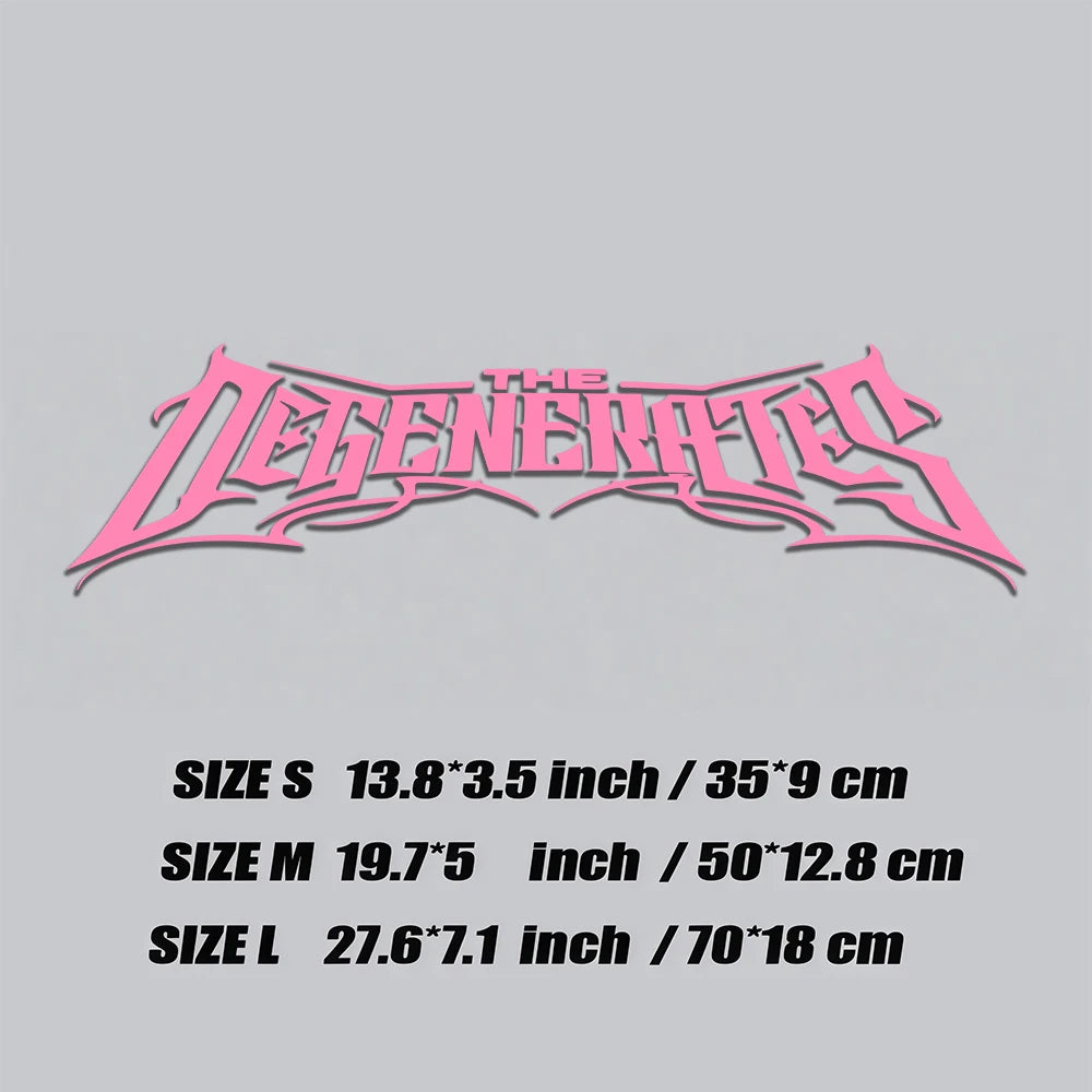 1pc THE DEGENERATES JDM Sport Decor Windshield Banner Decal Waterproof Vinyl Sticker for Car Truck Front Windshield Auto Body