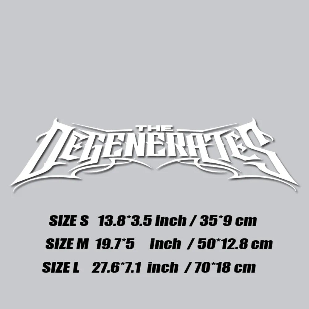 1pc THE DEGENERATES JDM Sport Decor Windshield Banner Decal Waterproof Vinyl Sticker for Car Truck Front Windshield Auto Body