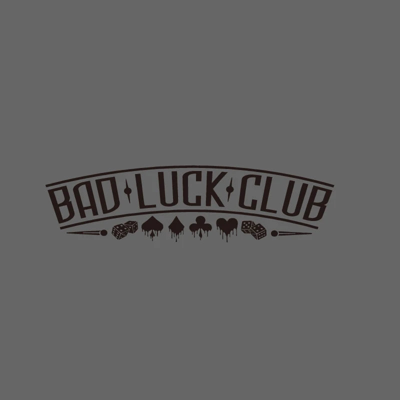 JDM Rear Window Car Decal Windshield Sticker Banner Rocker Side Back Window Bad Luck Club Suits Dice Poor Choices