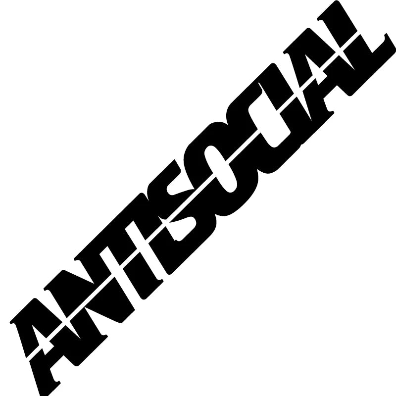 Antisocial Car Sticker Windshield Banner Night Run JDM Sport Competition Style Waterproof Sunscreen Decorative Vinyl Decals