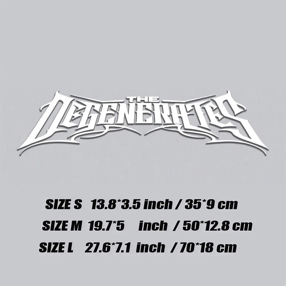 1pc THE DEGENERATES JDM Sport Decor Windshield Banner Decal Waterproof Vinyl Sticker for Car Truck Front Windshield Auto Body