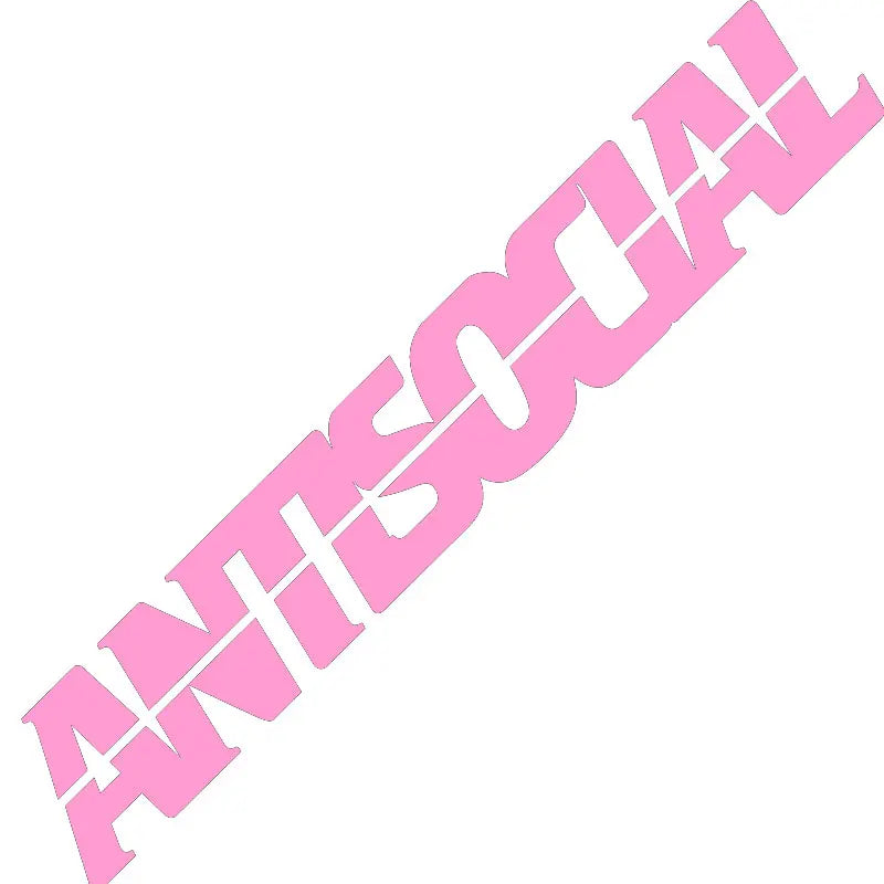 Antisocial Car Sticker Windshield Banner Night Run JDM Sport Competition Style Waterproof Sunscreen Decorative Vinyl Decals