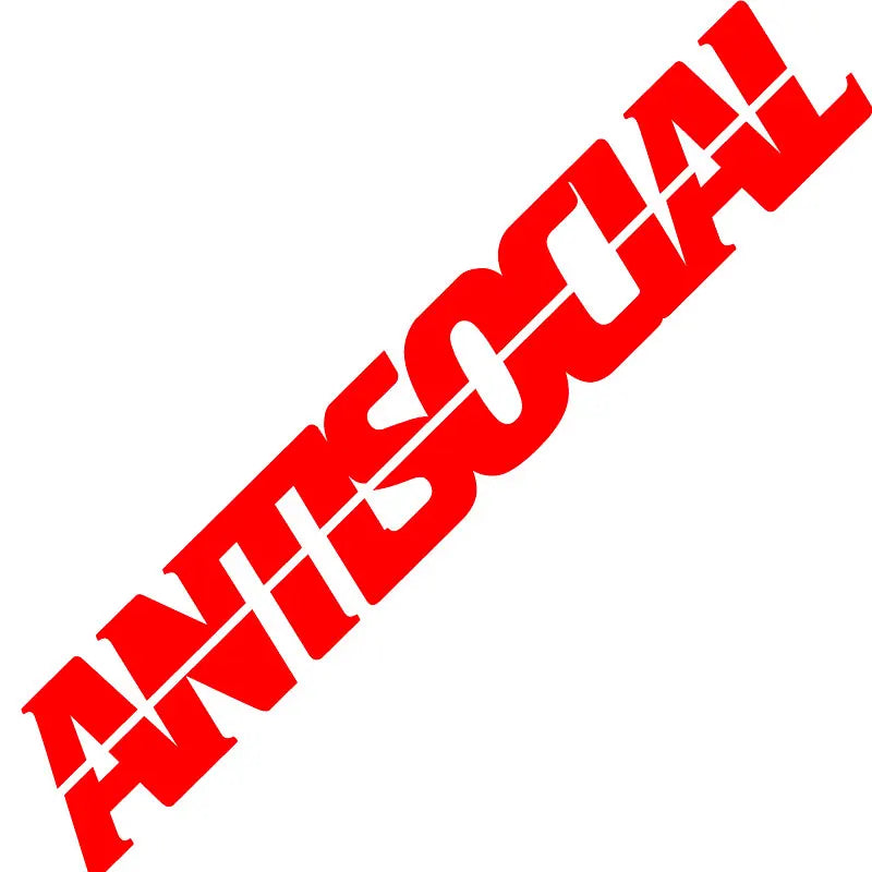 Antisocial Car Sticker Windshield Banner Night Run JDM Sport Competition Style Waterproof Sunscreen Decorative Vinyl Decals