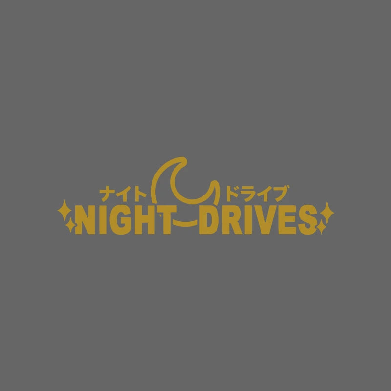 NIGHT DRIVES JDM windshield side window body modification personality pull flower waterproof car sticker motorcycle  car sticker