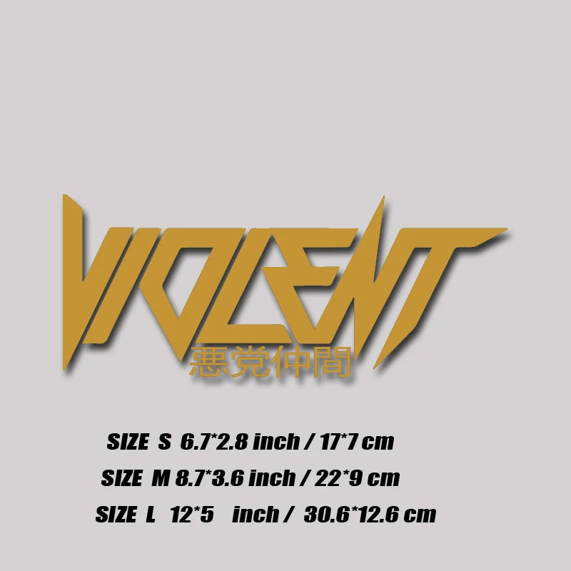 "VIOLENT" decal,JDM style stickers,creative&fashion decal with high quality for car trucks motorcycles&laptops!For a Unique look