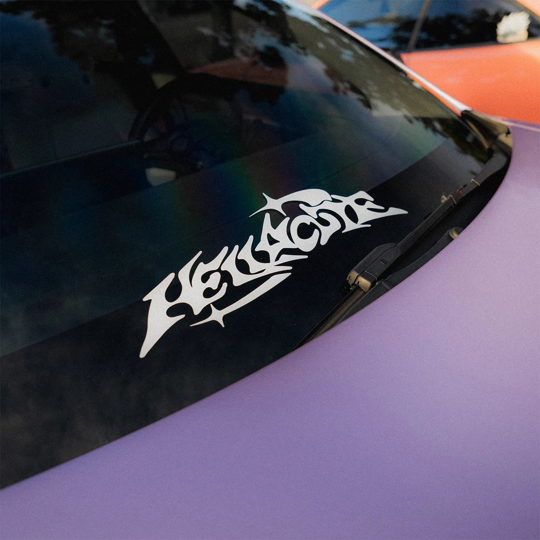 Hellacute Banner JDM Rear Window Car Decal Windshield Sticker Banner Rocker Side Back Window Car and Motorcycle Stickers