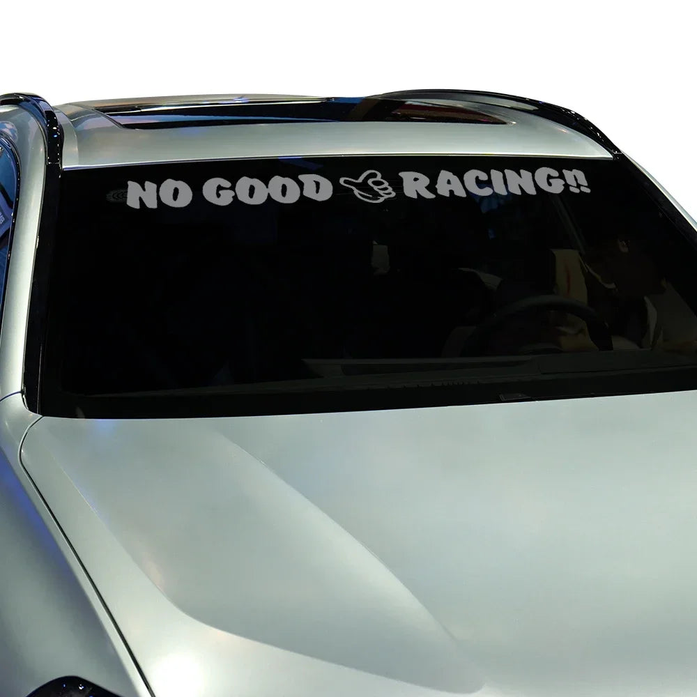 JDM Creative No Good Racing Graphics Decor Sticker Car Windshield Window Decal For Audi BMW Toyota Volkswagen Honda Nissan BYD