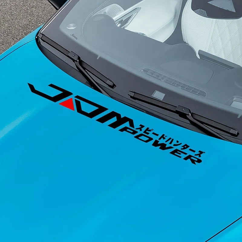 JDM Style Windshield Decal - Large 98.5cm Vinyl Sticker (Waterproof, Non-Fading) for Car Decoration