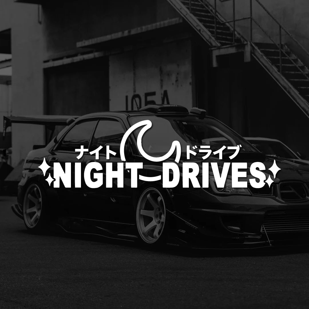 NIGHT DRIVES JDM windshield side window body modification personality pull flower waterproof car sticker motorcycle  car sticker