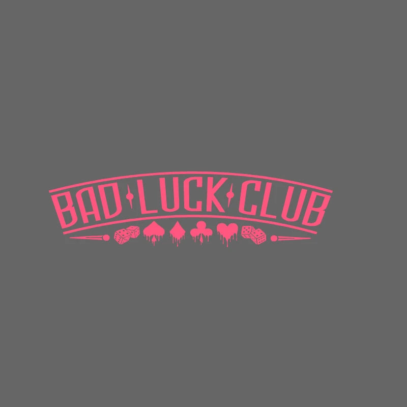 JDM Rear Window Car Decal Windshield Sticker Banner Rocker Side Back Window Bad Luck Club Suits Dice Poor Choices