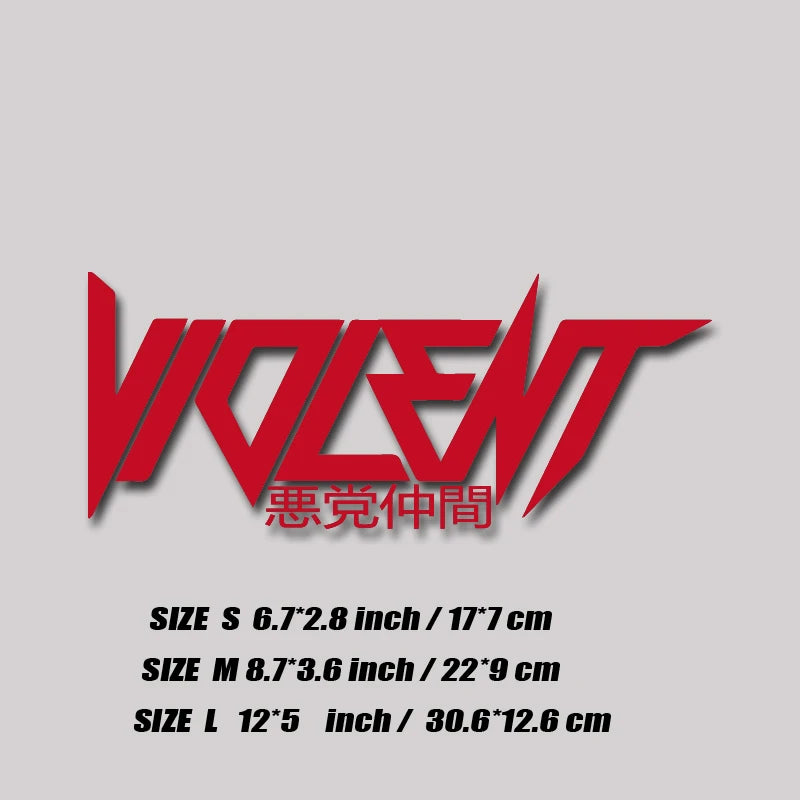 "VIOLENT" decal,JDM style stickers,creative&fashion decal with high quality for car trucks motorcycles&laptops!For a Unique look
