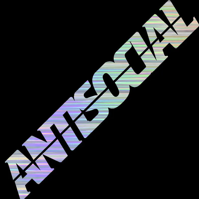 Antisocial Car Sticker Windshield Banner Night Run JDM Sport Competition Style Waterproof Sunscreen Decorative Vinyl Decals