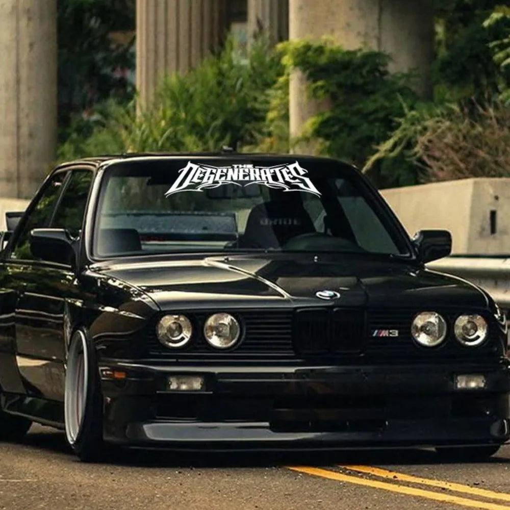 1pc THE DEGENERATES JDM Sport Decor Windshield Banner Decal Waterproof Vinyl Sticker for Car Truck Front Windshield Auto Body