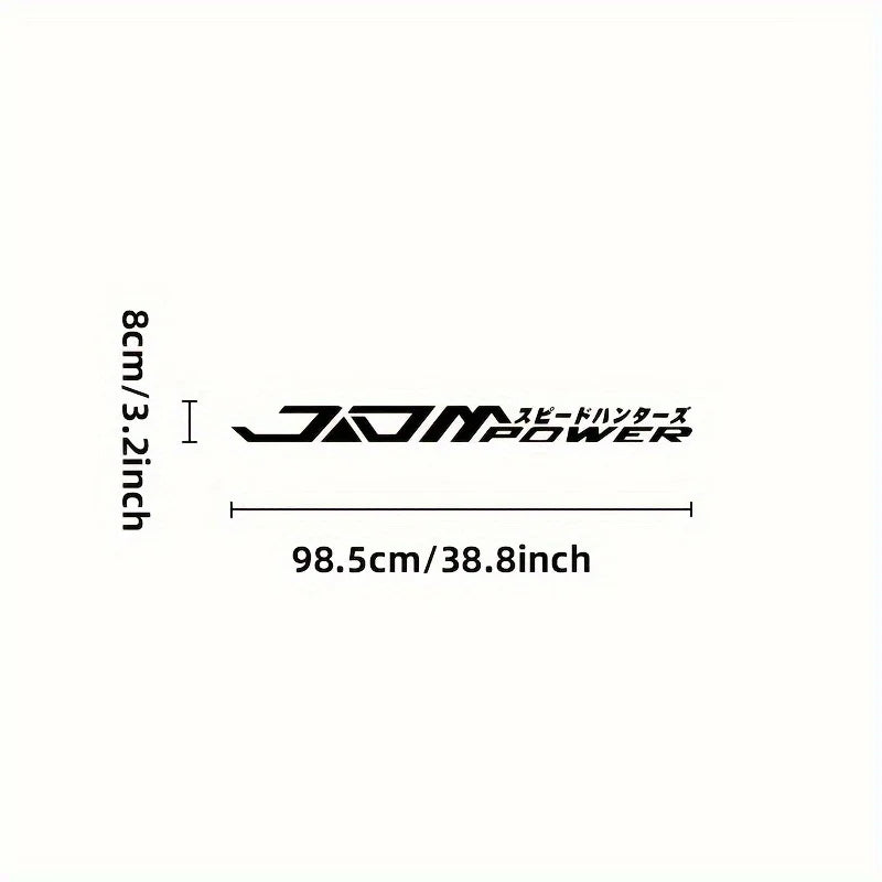 JDM Style Windshield Decal - Large 98.5cm Vinyl Sticker (Waterproof, Non-Fading) for Car Decoration