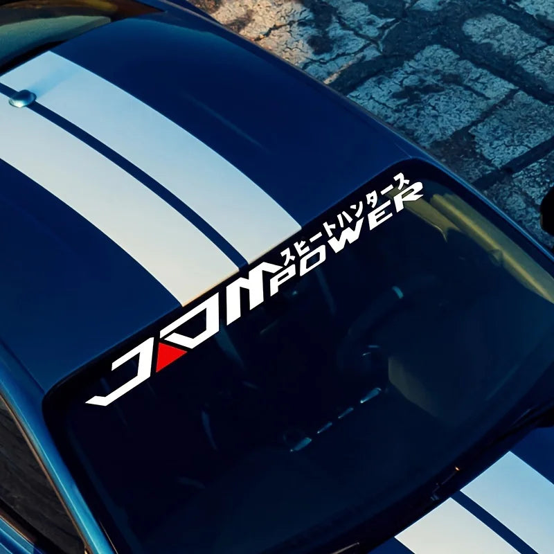 JDM Style Windshield Decal - Large 98.5cm Vinyl Sticker (Waterproof, Non-Fading) for Car Decoration