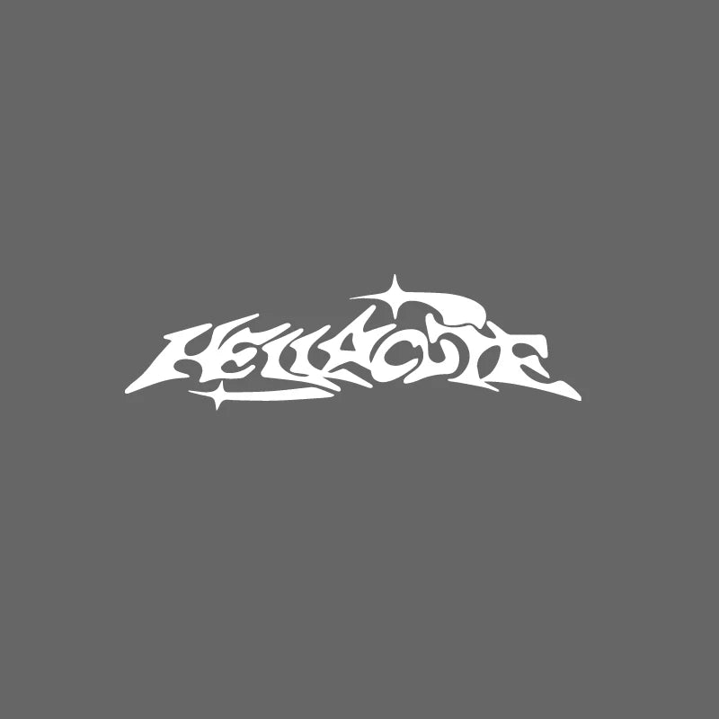 Hellacute Banner JDM Rear Window Car Decal Windshield Sticker Banner Rocker Side Back Window Car and Motorcycle Stickers