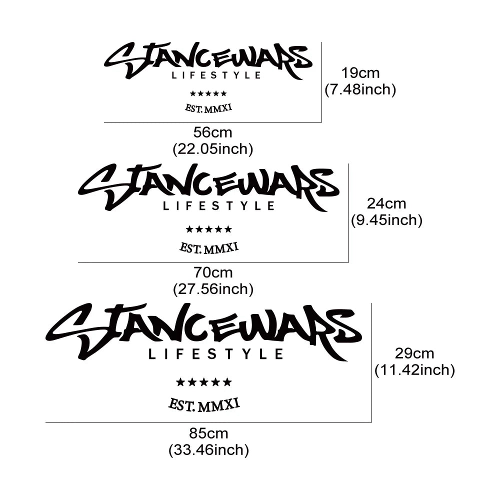 Stancewars JDM Car Windshield Stickers Banner Vinyl Waterproof Automobiles Windscreen Decoration Decals Trim Styling Accessories