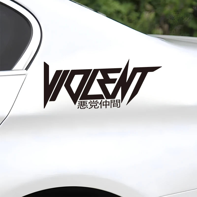 "VIOLENT" decal,JDM style stickers,creative&fashion decal with high quality for car trucks motorcycles&laptops!For a Unique look