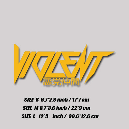 "VIOLENT" decal,JDM style stickers,creative&fashion decal with high quality for car trucks motorcycles&laptops!For a Unique look