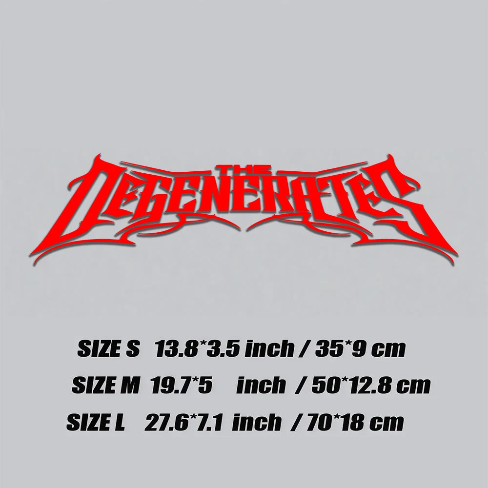 1pc THE DEGENERATES JDM Sport Decor Windshield Banner Decal Waterproof Vinyl Sticker for Car Truck Front Windshield Auto Body